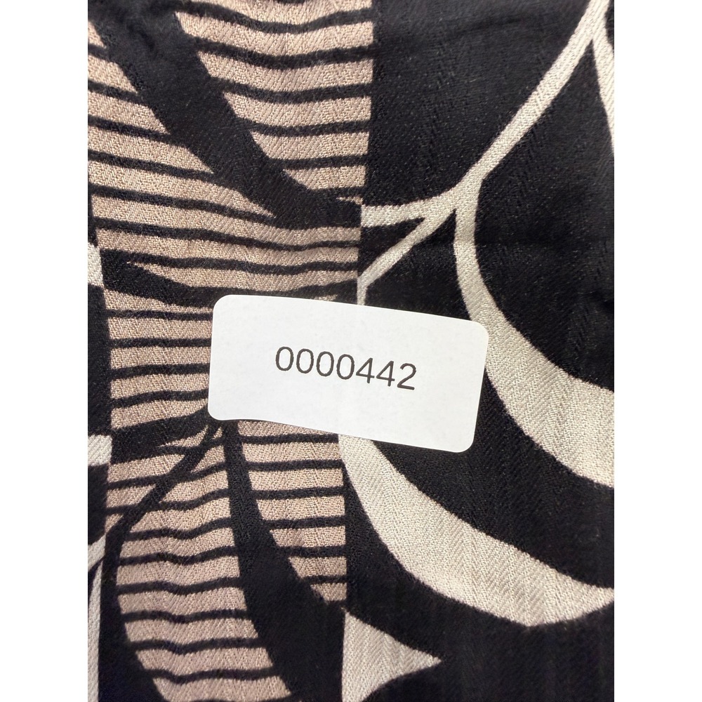 Cubavera Palm Leaf Button Down Shirt Mens Small Black Beige Tropical Rayon Camp - Picture 8 of 8